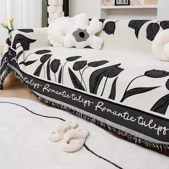 Sofa Cover Cloth Four Seasons Universal Chenille Universal Full Cover Towel Non-Slip Living Room One Piece Cover Blanket Thickened 180*130cm