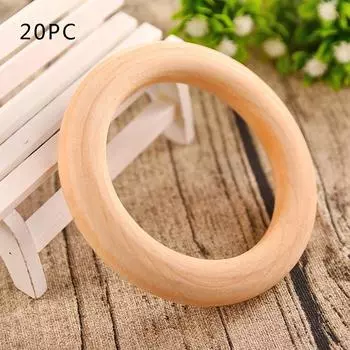 (Софиелес)20 шт., 35/55/70 мм, деревянные соединители для рукоделия, круги, кольца из натурального дерева 15x15x5cm бежевый