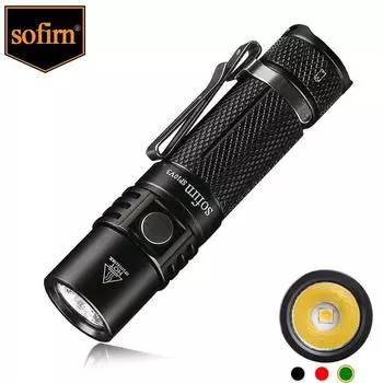 Sofirn SP10 V3.0 Мини-светодиодный фонарик 14500 AA Карманный фонарь LH351D 90 Высокий индекс цветопередачи 5000K 1000lm Макс. Водонепроницаемый мини-фонарик