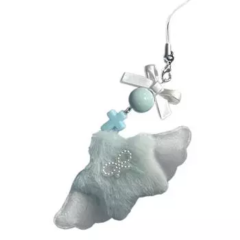Soft and Comfortable Bowknot Phone Charm Customized Hangings Pendant Decoration for Mobile Phone Key Phone Lanyard Chain зелёный