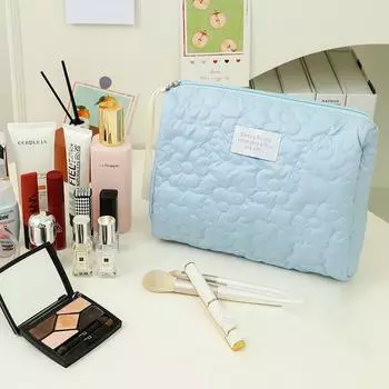 Soft and Cute Cloud Makeup Bag Ins Girl Heart Candy Large Capacity Portable Storage Bag Dormitory Wash Bag 1pc зелёный