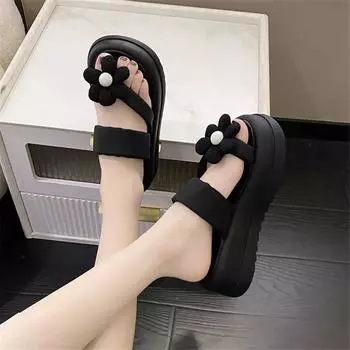 Soft Bottom Beach Bath Flat Sandals For Woman Sneakers Models Shoes Water Repellent Slippers Sport Snearkers Real Trends 35
