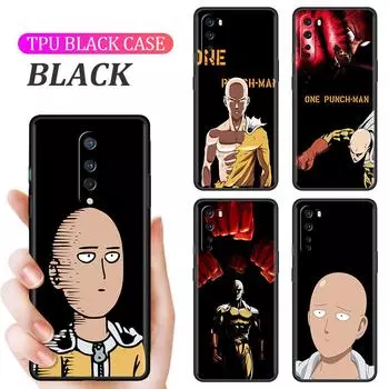 Soft Case For OnePlus 8T 7 9 8 Pro Nord 2 Z N10 5G 9R N100 7T 6T N200 CE Black Silicone Shell Phone Cover Anime One Punch Man OnePlus Nord Z