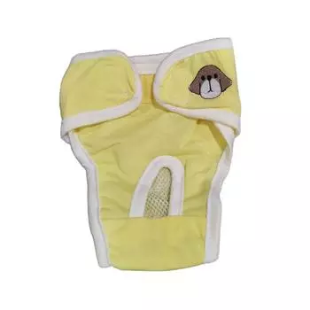 Soft Dog Physiological Pants Cartoon Dog Menstruation Pants Pet Safety Pants Wound Recovery XL жёлтый