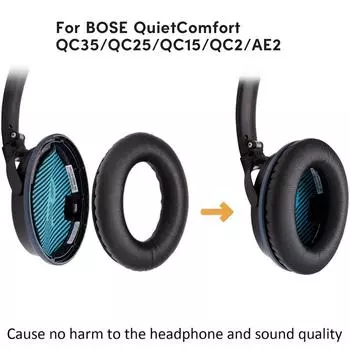 Мягкие амбушюры e Протеиновые сменные амбушюры для наушников QC35 QC15 QC25 Накладки для наушников Чашки наушников Удобные в носке 1 темно серый