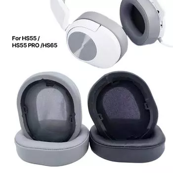 Soft Ear Pads Ear Cups Earphone Ear Cushions Comfortable Noise Isolation for HS55 HS55 HS65 Headphones чёрный