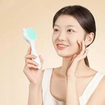 Soft Exfoliating Facial Brush Silicone Facial Face Scrubber Brush Women/Girl зелёный
