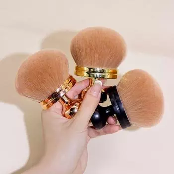 Soft Extra Large Body Makeup Brush Mushroom Nail Powder Brush Wide-Headed Kabuki Brush Face чёрный