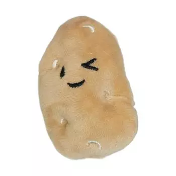 Soft Fabric Potato Doll Key Chain Brooch Pendant Plush Keychain Creative Bag Charm Decorations for Women and Girls A