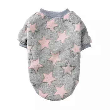 Soft Fleece Pet Dog Clothes For Small Medium Dogs Cat Fashion Cartoon Print Puppy Sweater Winter Warm French Bulldog Pug Coatume M