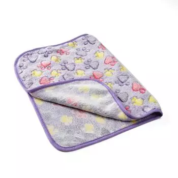 Soft Fluffy Dog Mat Blanket Comfortable Pet Blanket Paws Print Pet Sleeping Sheets For Small Big Dogs Cat Cushion Autumn Winter 25 x 25 cm ярко-розовый
