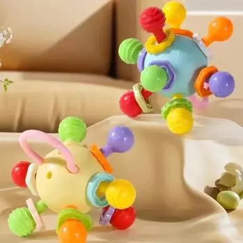 Soft Hand Grasping Ball Comfortable Biteable Grinding Rod Multiple Bite Points Pet Supplies Household Dog Toys for Small Dogs синий