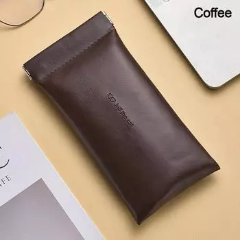Soft Leather Sun Glasses Pouch PU Waterproof Bag Case New Eyewear Storage Bags кофейный