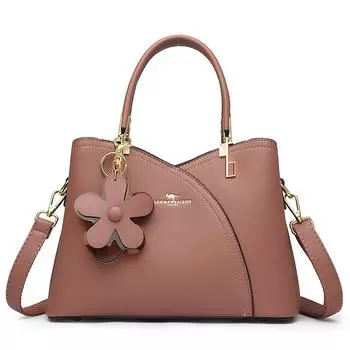 Soft leather women s portable messenger bag, practical, free mother can messenger large-capacity bag чёрный
