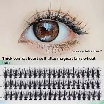 Soft Material Hot Melt Cartoon Eye Spike Wheat Ear False Eyelashes Soft Sandwich Eyelash