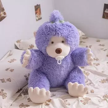 Soft Monkey Stuffed Doll Fluffy Animal Monkey Doll Pacifier Monkey Plush Toy Party Decorate