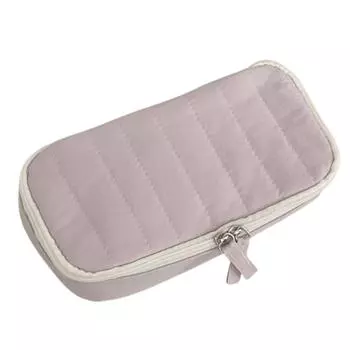 Soft Pencil Pouch Cotton Makeup Box Creative Large-capacity Stationery Storage Bag Girls фиолетовый