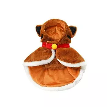 Soft Pet Clothes Hooded Cloak Comfortable Dog Coat Cute Dog Winter Cloak Puppy Accessories M-Pet Cloakc