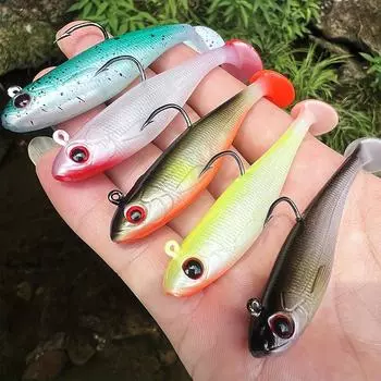 Soft Plastic Fishing Lure, Capture Bait for Home Fishing - 3.5 Inches/2.7 Inches Realistic Simulated Paddle Tail Design, 7cm/2.7inch
