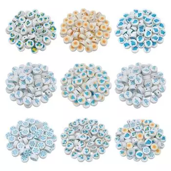 Soft Pottery for Earrings Beads 20pcs with Weather Symbols Necklaces Jewelry Marking Fashion DIY Handmade Materials Accessories Lightning