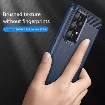Soft Silicone Case For Samsung Galaxy A53 5G Luxury Matte Cover for galaxy a53 5g Shockproof Carbon Fiber Cases Coque Fundas For Galaxy A53 5G чёрный