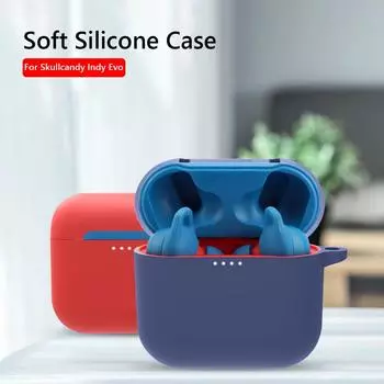Soft Silicone Case for Skullcandy Indy Evo Wireless Bluetooth-compatible AU синий