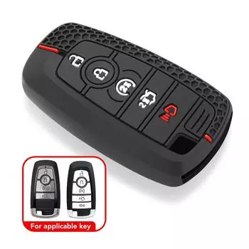 Soft Silicone Key Case Fob Cover For Ford Edge Explorer Expedition Fusion Mondeo Mustang F150 чёрный