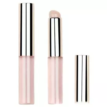 Soft Silicone Lip,Round Fingertip Lipstick, Soft QQ Silicone Lip Brush With Lid Smudge Brush Concealer Brush SOFT PINK