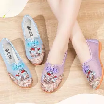 Soft Sole Casual Loafers for Women Summer Fashion Knitted Non Slip Breathable Mesh Walking Shoes Woman Slip-on Platform Shoes 36 фиолетовый