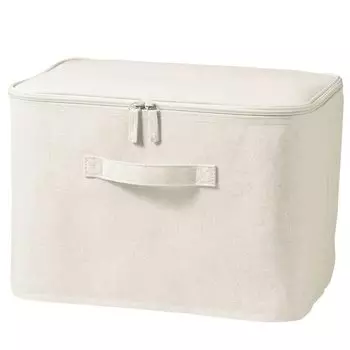 Софтбокс MUJI, средний, ширина 37 x глубина 26 x высота 26 см, полиэстер, лен, прямоугольная крышка, тип 12428909