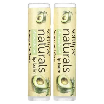 Softlips, натуральный бальзам для губ, медовая мята, 2 шт., 4,2 г (0,15 унции) каждый