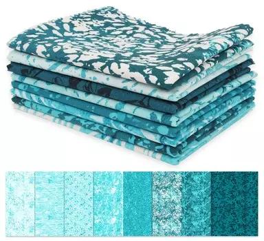 Soimoi 8 Pc Fat Quarter Bundle - Батик с принтом 18 x 22 DIY Пэчворк - 100 хлопковая предварительно нарезанная ткань для квилтинга среднего размера 18x22 inches средний синий