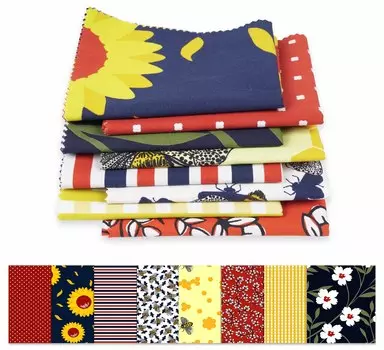 Soimoi 8 Pc Fat Quarter Bundle - Floral Print 18 x 22 DIY Patchwork- 100 Cotton Pre-Cut Quilting Fabric 18x22 разноцветный