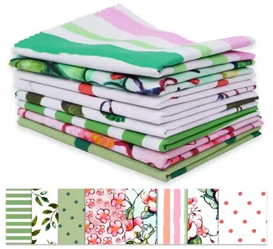 Soimoi 8 Pc Fat Quarter Bundle - Геометрический и цветочный принт 18 x 22 Пэчворк сделай сам - 100% хлопка, предварительно вырезанная ткань для квилтинга 18x22 разноцветный