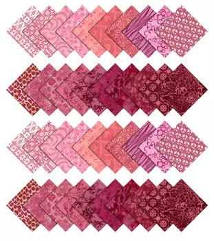 Soimoi Batik Print Precut 5-inch Cotton Fabric Quilting Squares Charm Pack DIY Patchwork Sewing 5x5 розовый