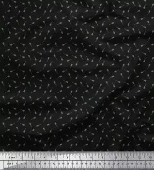 Soimoi Japan креп-сатин ткань гитарная рубашка с принтом ткань 1 метр 42 дюйма 42 Inch Wide - Poly Crepe зелёный