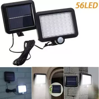 Solar 56 Led Power Motion Sensor Light Security Flood Outdoor Path Lamps Trendy