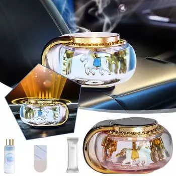 Solar Carousel Auto Aromatherapy Car Interior Center Console Decoration Car Air Freshener Deodorant Aroma Diffuser Tools синий белл