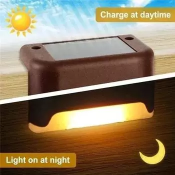 Solar Deck Lights 16 Pack Outdoor Step Lights Waterproof Led Solar Lights for Railing Stairs Step Fence Yard Patio and Pathway 1Pcs