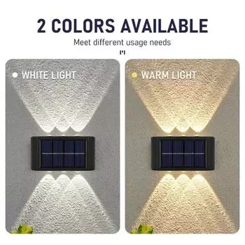 Solar LED Light Outdoor Solar Lighting Lamp Streetlights Exterior Decoration Garland Waterproof Solar Garden Light Wall Light