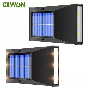 Solar LED Lights Outdoor Waterproof Solar Lamp Garden Patio Yard Stair Step Lighting for Garden Deck Lighting White
