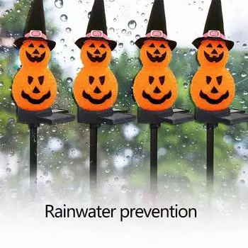 Solar Lights Outdoor Pumpkin Lamp LED Garden Halloween Decoration Waterproof Landscape Halloween Lights Lamps Home Balcony 653 one piece