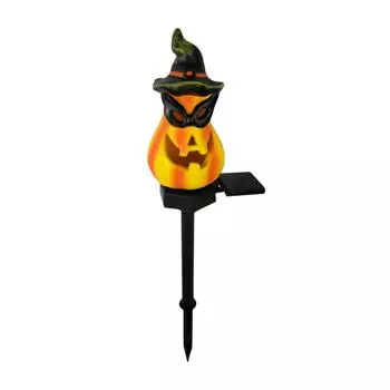 Solar Powered Halloween Pumpkins Outdoor Lights Creative Atmosphere Layout Waterproof Courtyard Garden Scenery Decoration One Size