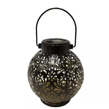 Solar Powered Led Morrocan Lantern Decor Hanging Outdoor Garden Lamp Yard Lights Style A