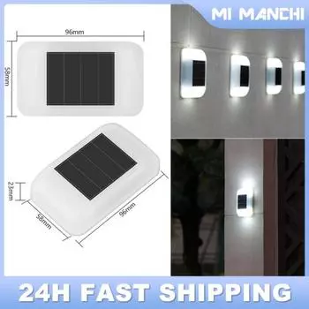 Solar Wall Light 2 LED Waterproof Outdoor Garden Decoration Solar Light Wall Stair Aisle Wall Light Yard Luminous Wall Lamp