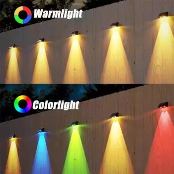 Solar Wall Light LED Outdoor Lamp Waterproof 1/2/3/4LED Beads Solar Powered for Porch Balcony Countyard Wall Fence Decortions Warm Light