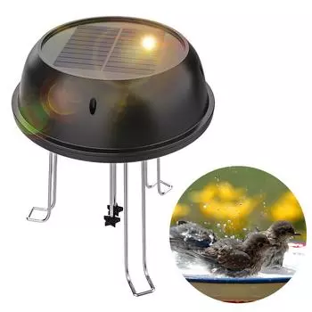 Solar Water Wiggler for Bird Bath Round Shaped 5V 0.5W Solar Powered Water Agitator Bubbler for Garden Pond Decoration NO Batter чёрный