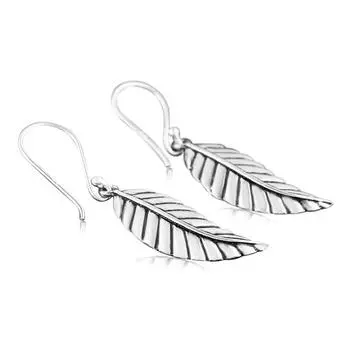 Solid 925 Sterling Silver Leaf Designer Women Handmade Earring, Women Jewelry, Dangle Earring, Birthday Gift