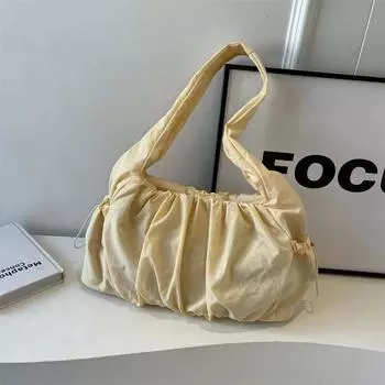Solid Casual Sewing Thread Shoulder Bags Soft Interior Compartment high Quality Bags for Women Zipper Women s Handbags чёрный