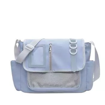 Solid Color Transparent Itabag Badges Display Plate Crossbody Bag Casual Harajuku School Bag DIY